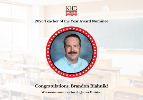 Teacher of the Year - Mr. Blahnik!