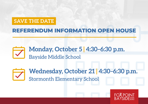 graphic with text that shows referendum information meeting dates