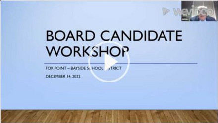 Board Candidate Workshop Video